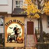 Flaga ogrodowa na Halloween, dynia, duch, szkielet, kot, flaga zewnętrzna, dwustronna, świąteczna