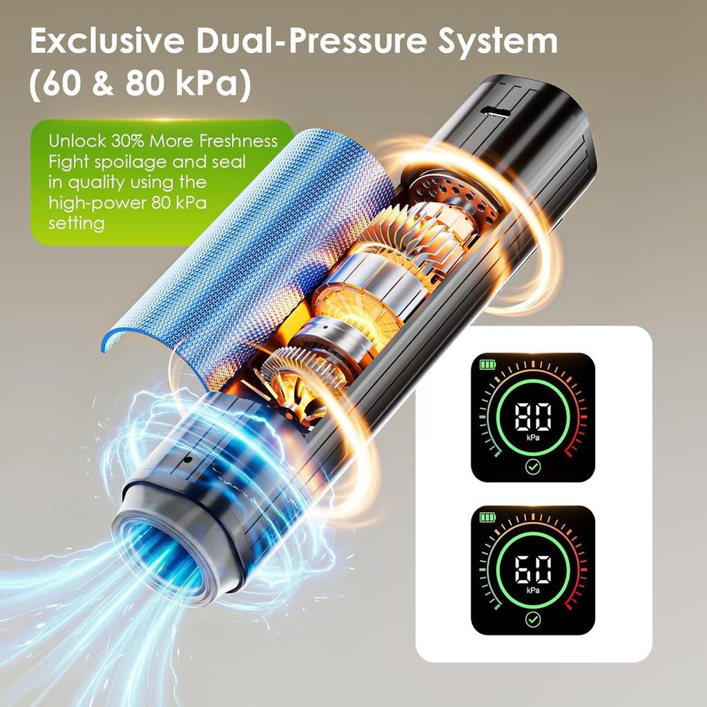 Sealer, Portable handheld Vacuum Vacuum Bags, Portable Food Sealer, With LED pressure display