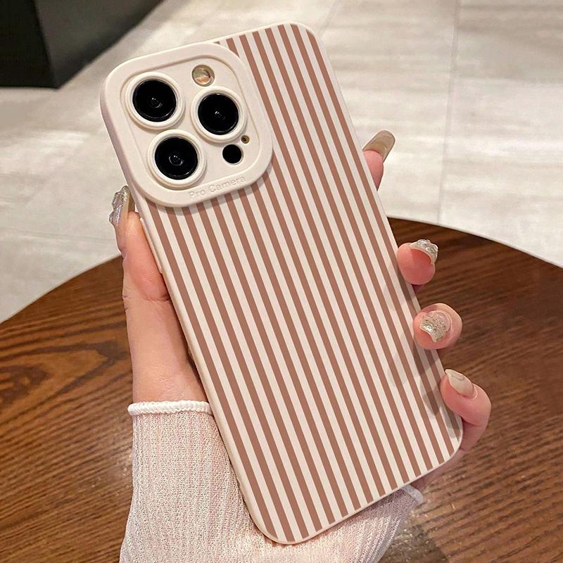Pink Striped Painted Anti-Drop Phone Case For Samsung Galaxy S26 A26 A36 A35 A56 A55 A54 S25 FE S24 S23 S22 Ultrra Plus 5G Cover