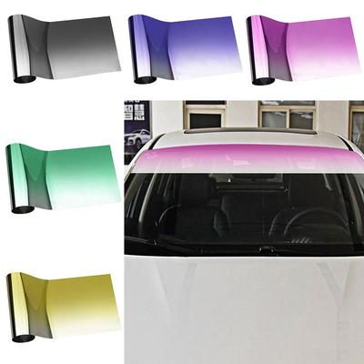 Anti-UV Car Sun Visor Sticker Gradient Color Car Solar Window Tint Film Car Decoration Accessories