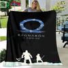 3D Game God of War Pattern Blanket Star Art Flannel Thin Blanket Portable Home Travel Office Lunch Break Blanket Birthday Gift