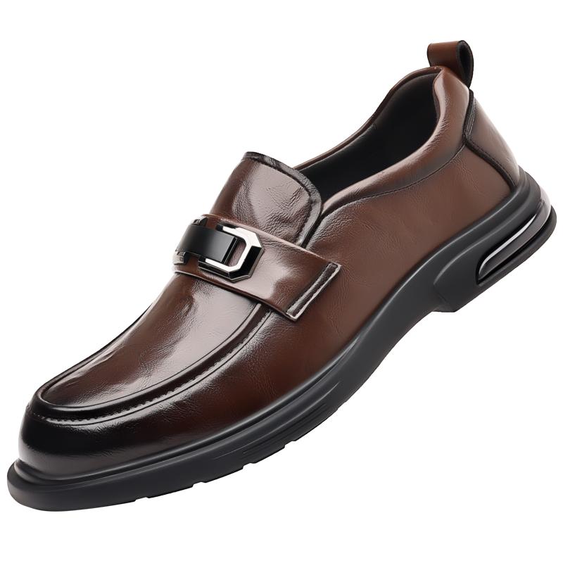 

Мужские кожаные туфли, летние повседневные туфли без застежек, лоферы для торжественного платья, дышащие мягкие туфли на плоской подошве для мужчин, нескользящие туфли для вождения в офисе и работы 38
