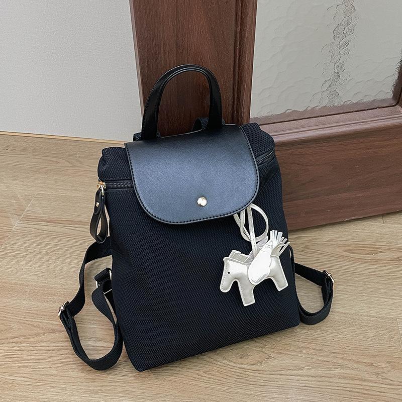 

New trendy niche high-end backpack women s large-capacity soft leather backpack casual student handbag чорний