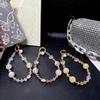 Luxury Colorful Heart Crystal Beaded Phone & Handbag Wrist Lanyard Keychain