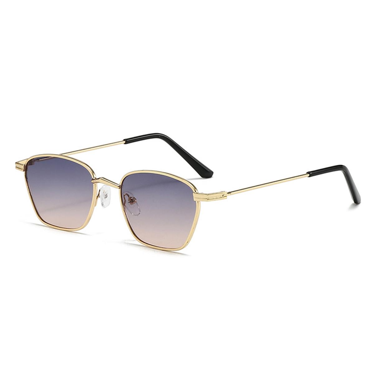 

Солнцезащитные очки Tide Take в ретро-стиле с защитой от ультрафиолета Hong Kong Wind, мужские, золотистые, в тонкой оправе, женские, с зеркалом для вождения. серый