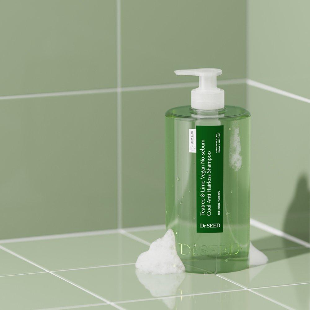 [DR.SEED] Tea Tree & Lime Vegan Oily Care Cool Anti-Hair Loss Shampoo Large Capacity 1L