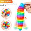 1PCS Colorful Slugs Caterpillar Stress Relieving Bizarre Slugs Blowing Out Stress Relieving Puzzle Relieving Simulation Toy