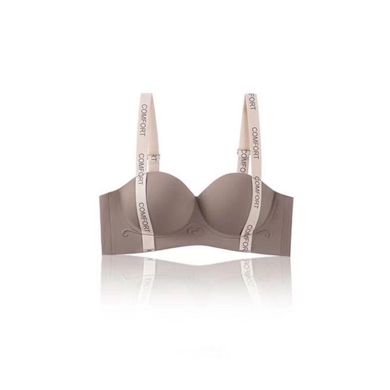 Wire-Free Seamless Push-Up Bra for Small Chest with Adjustable Strap and Underarm Support