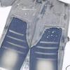 American High Street Patchwork Destroyed Gradient Jeans