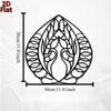 Modern Floral Swirl Metal Wall Art, Rust-Resistant Iron Sculpture for Indoor Outdoor Decor