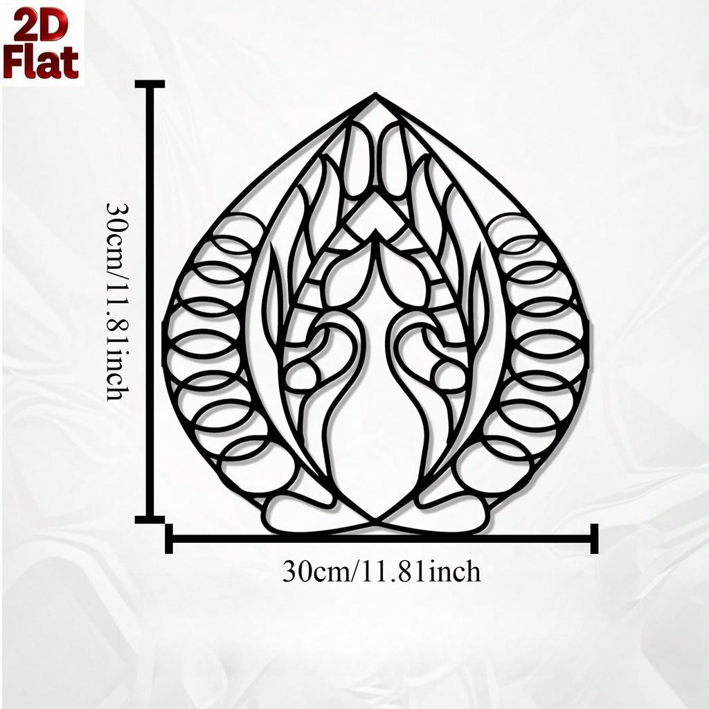 Modern Floral Swirl Metal Wall Art, Rust-Resistant Iron Sculpture for Indoor Outdoor Decor