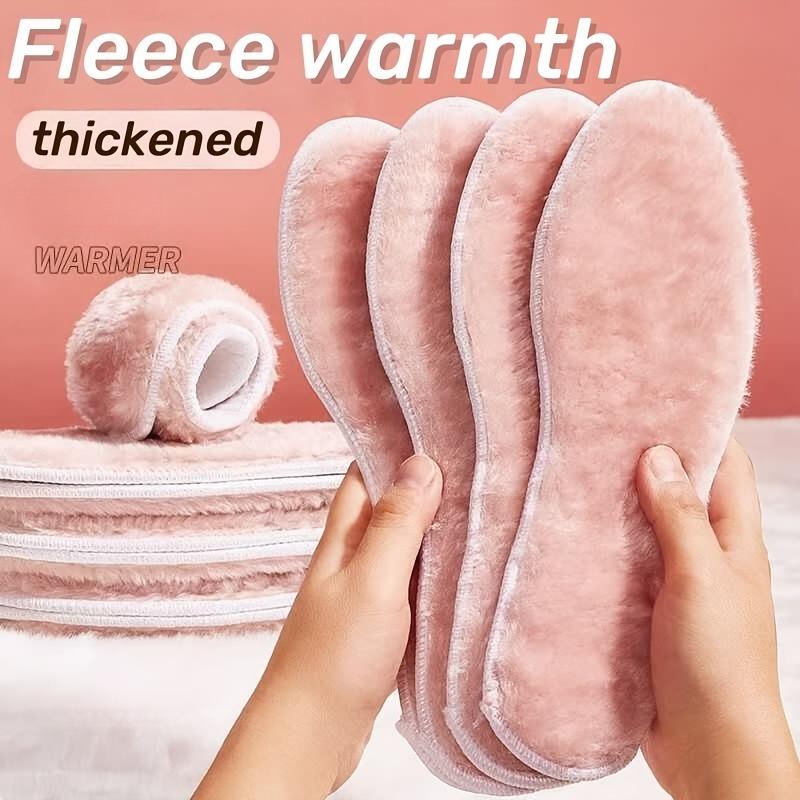 1 Pair Women's Warm Insoles Comfortable Insoles for Sneakers & Snow Boots Winter Insoles
