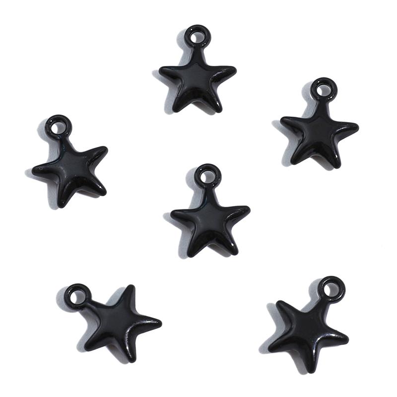 2pcs/Bag Colorful Spray Paint Stars Charms Pendant Beads for Jewelry Making DIY Bracelet Necklace Accessories