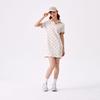 MLB MONOGRAM SS25 Short Sleeved Dress Women's Ivory White 3FOPM0453-50IVS