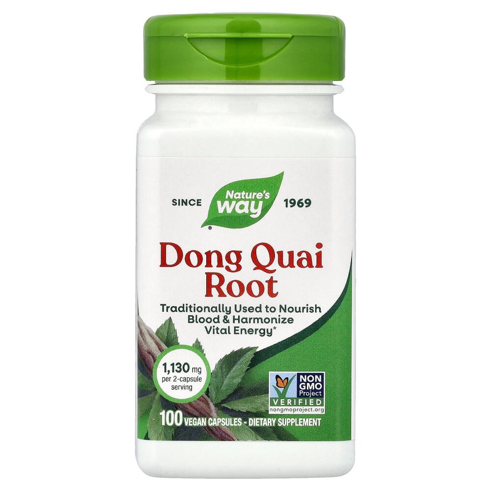 Nature's Way Dong Quai Root 1130mg Veggie Capsules, 100 Count