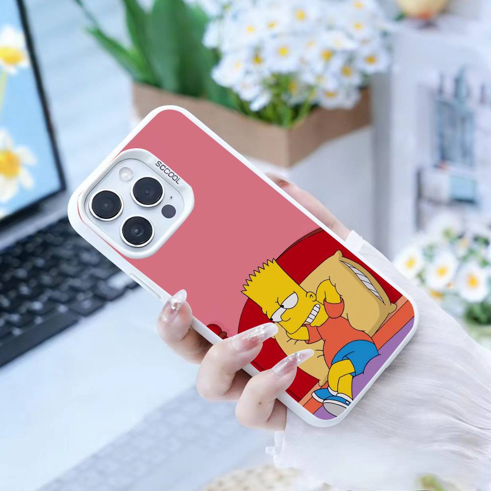 Anime T-The S-Simpsons-s  Phone Case For iPhone 16,15,14,13,12,17,Pro,MAX white Matte Shockproof Cover