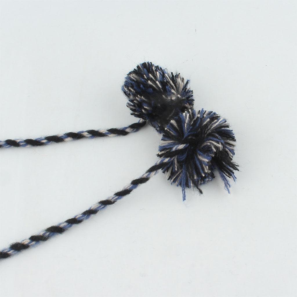 Crochet Stripe Pattern Cat Ear Hat with Pom Pom Winter Knitted Hat Winter Christmas Presents for Students Teenagers