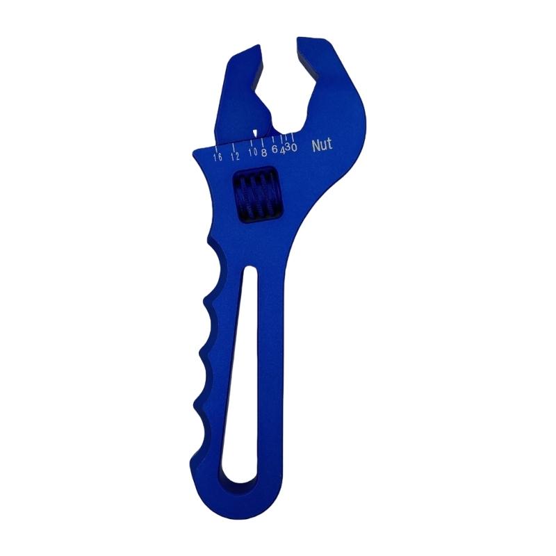 An Fitting Wrench 3AN-16AN Adjustable Wrench Aluminum Lightweight Spanner Tools for An Hose Fitting Adapter End синий