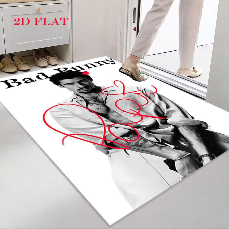 Bad Bunny Star Carpet Rug for Living Room Bedroom Home Sofa Decoration,Kids play Nonslip Floor Mat