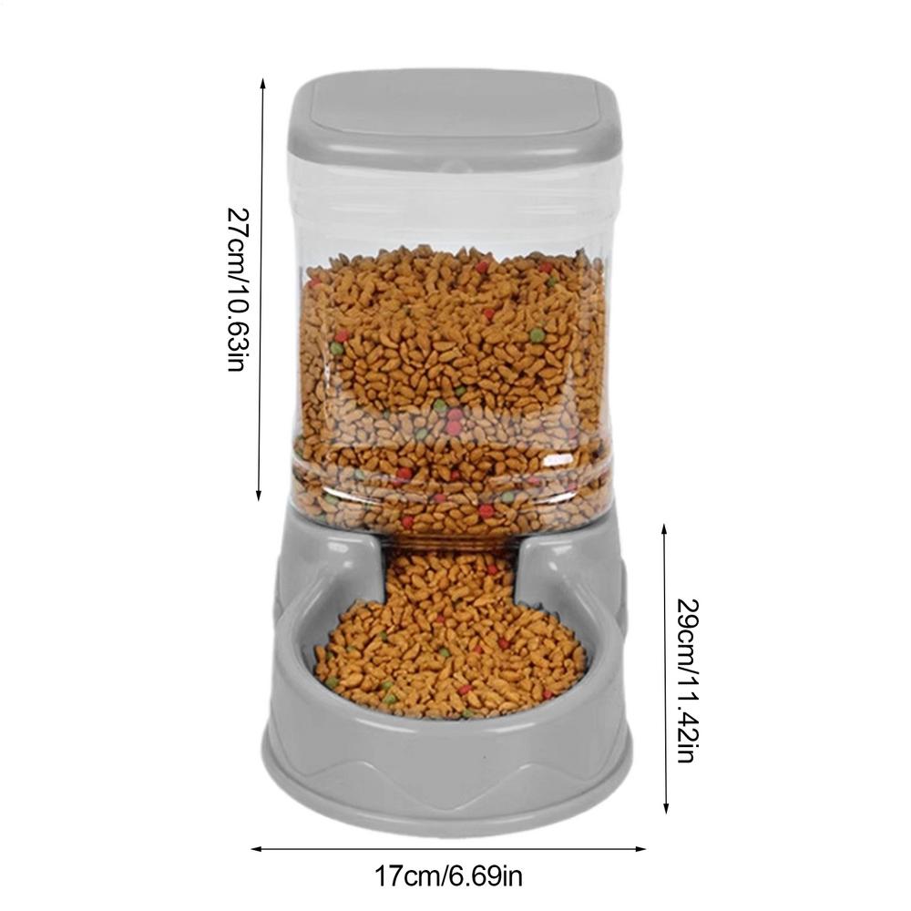 Automatic Cat Feeder & Water Dispenser Drink Bowl with Gravity Food Storage Container for Pets Cats Dogs Large Capacity