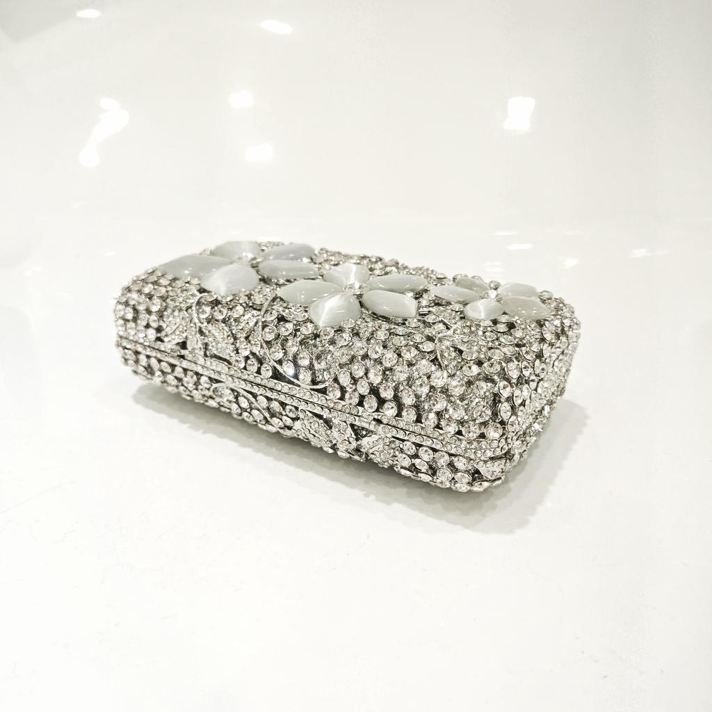Silver Stone Women Diamond Evening Bag Luxury WHTUOHENG Crystal Formal Rhinestone Clutches New Party Dinner Bag Banquet Purses
