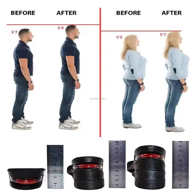 Magasságnövelő talpbetét láthatatlan magasodó sablon légpárna cipőbetétek Változtatható magasságú talpbetétek Állítható vágott lábpárna