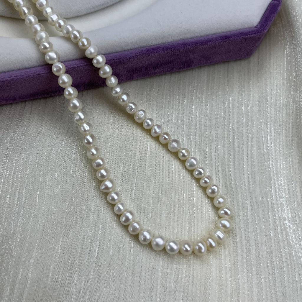 1String, White Natural Freshwater Pearls Beads for Jewelry Making DIY Crafts (Beads 3mm, Length 36cm)