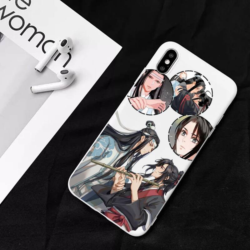 Anime Grandmaster Mo Dao Zu Shi MDZS Phone Case for iPhone 11 12 13 Mini Pro Xs Max 8 7 6 6S Plus X XR Solid Candy Color Case