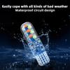 Car T10 RGB LED Bulb Width Light With Remote Control, 2Pcs Multi Mode Auto Replacement Strobe Light, COB Wedge For Interior Map Dome Door License