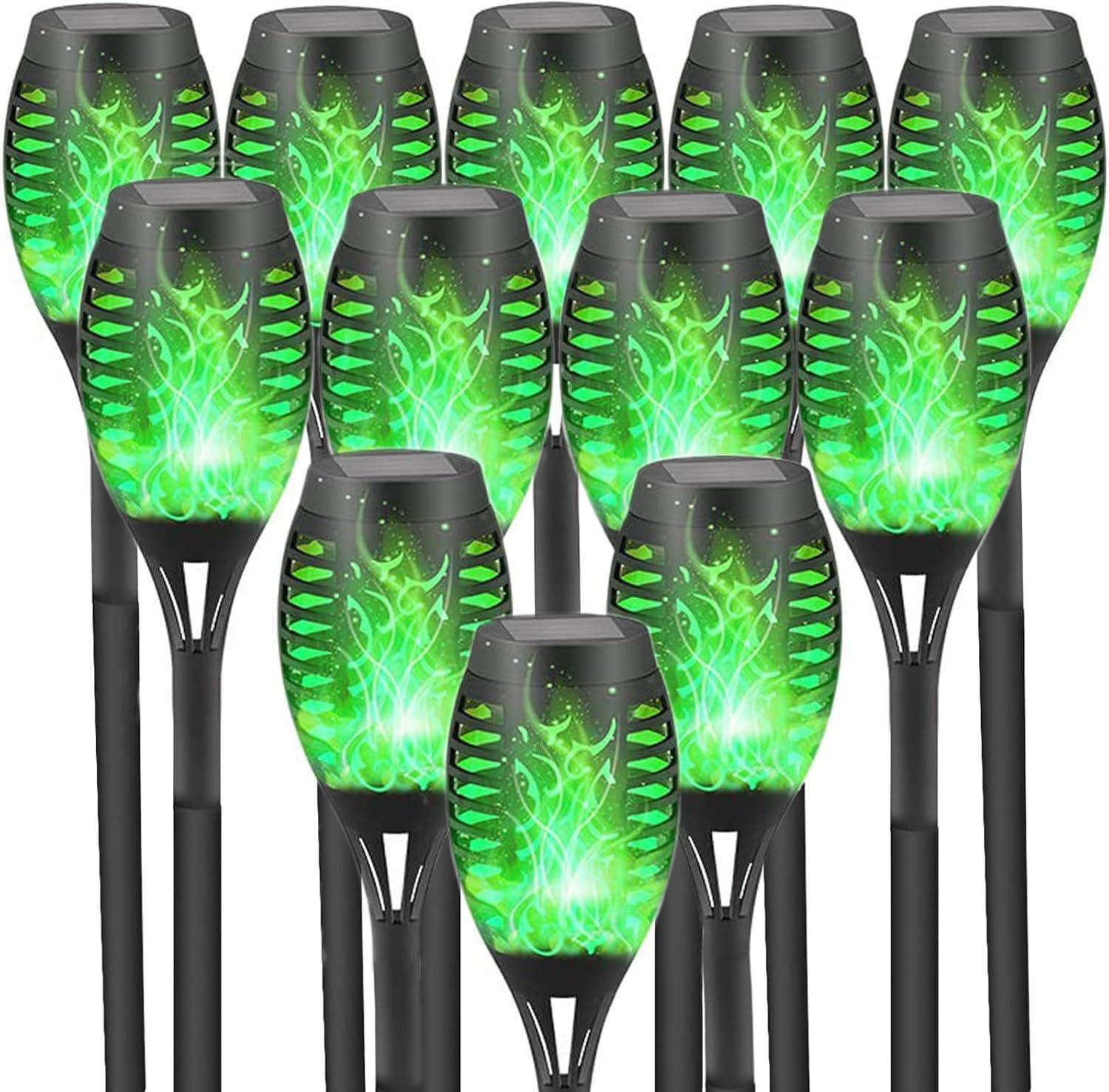 LED Solar Flame Torch Stake - Outdoor Garden Light