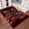"Red Black Dragon Fantasy Rug" suitable as a non-slip mat for the living room or bedroom sofa