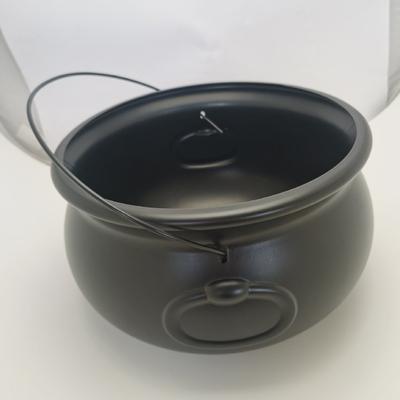 Halloween Witch Cauldron Large Black Plastic Witch Kettle Halloween Pot Candy Holder Spooky Party