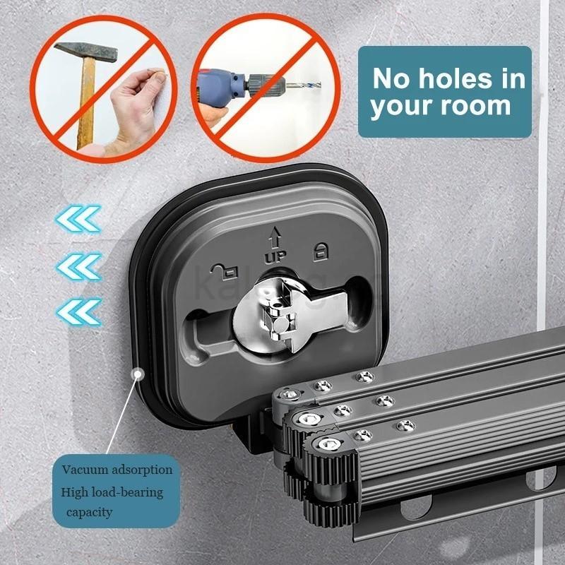 Retractable Clothes Drying Rack Household Foldable Clothes Hanger Rack Wall-mounted Invisible Clothes Drying Tool