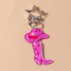 Cute Resin Cowboy Boot Hat Keychain Pretty Girl Key Ring Pendant for Women Handbag Decor DIY Handmade Kid's Jewelry Gift