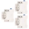 3Pcs Power Socket Rail Adapter Electrical Outlet Industrial Connector  AC250V 10-16A