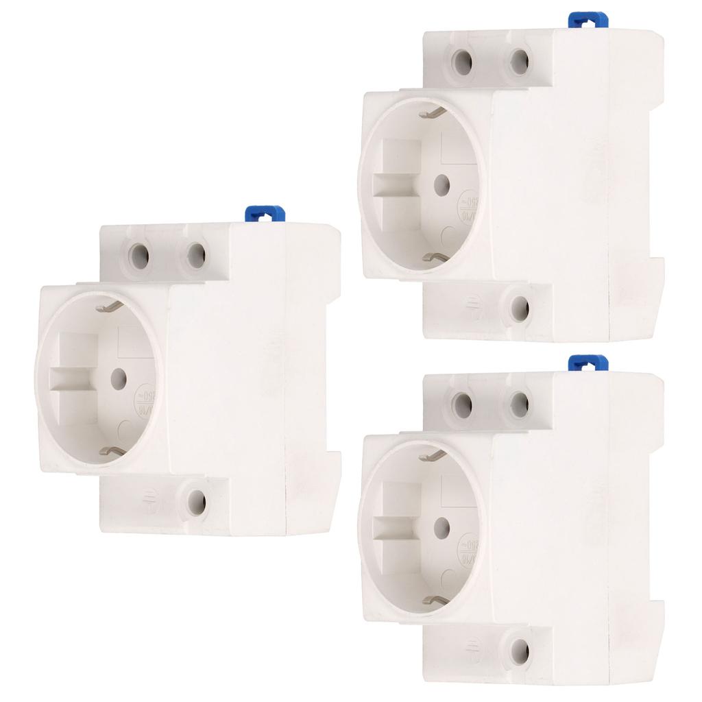 3Pcs Power Socket Rail Adapter Electrical Outlet Industrial Connector  AC250V 10-16A