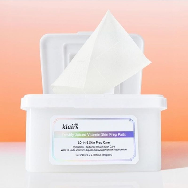 

[5-минутная скорость] Увлажняющие витаминные пэды Klairs Freshly Juiced, 80 штук