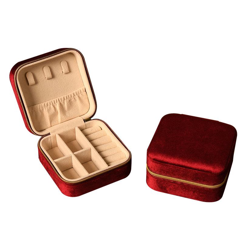 INS Round Mini Travel Jewelry Gift Box: Compact Ring Storage Case