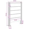 Waste Bin Fence Gray 85 X 12 X 115 Cm Aluminum and WPC