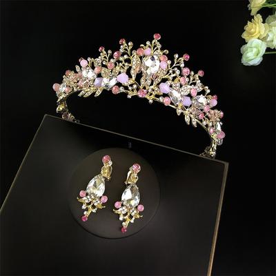 New Wedding Birthday Headband Headband Crown Baroque Rhinestone String Crystal Bridal Handmade Crown Accessories