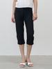 MORELIKEIT Urban Slit Capri Pants Black