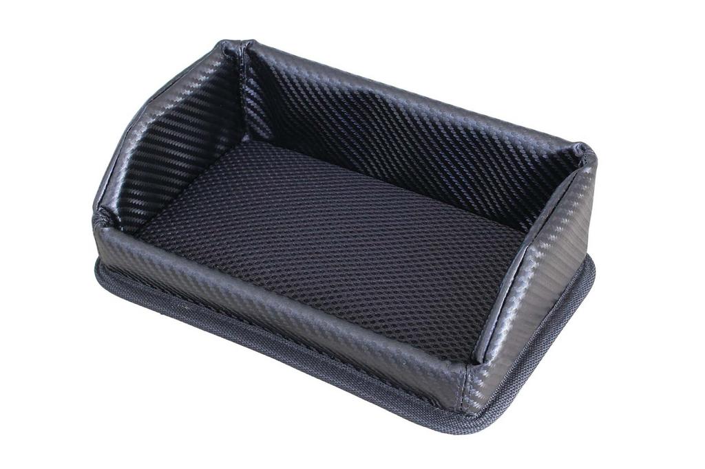 Napolex Fizz Car Dashboard Carbon Fiber Removable Top Easy Cushioned Mesh Material for Shock Smart Storage for Small Car Tray, Look, 2-Tier, Tray,