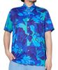 Mauna Loa YJA-4108 Ocean Blue Bird Pua'aloalo Men's Shirt, Size L, Blue