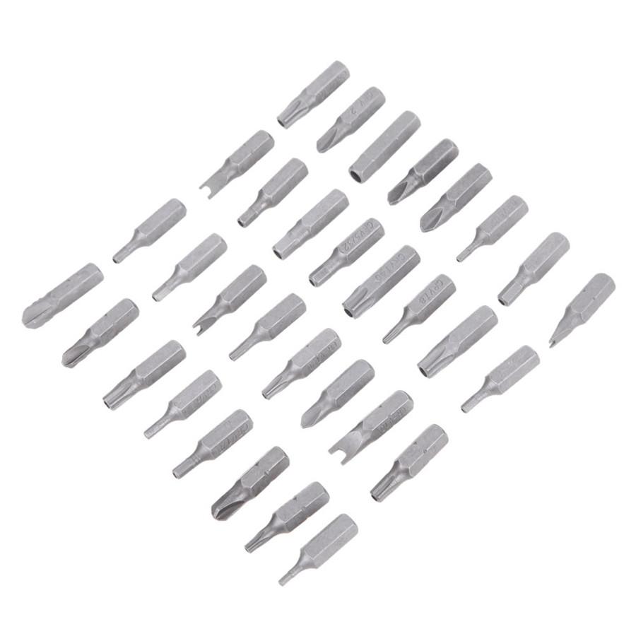 33pc Security Tamper Proof Bit Set Torx Hex Star Spanner Screwdriver