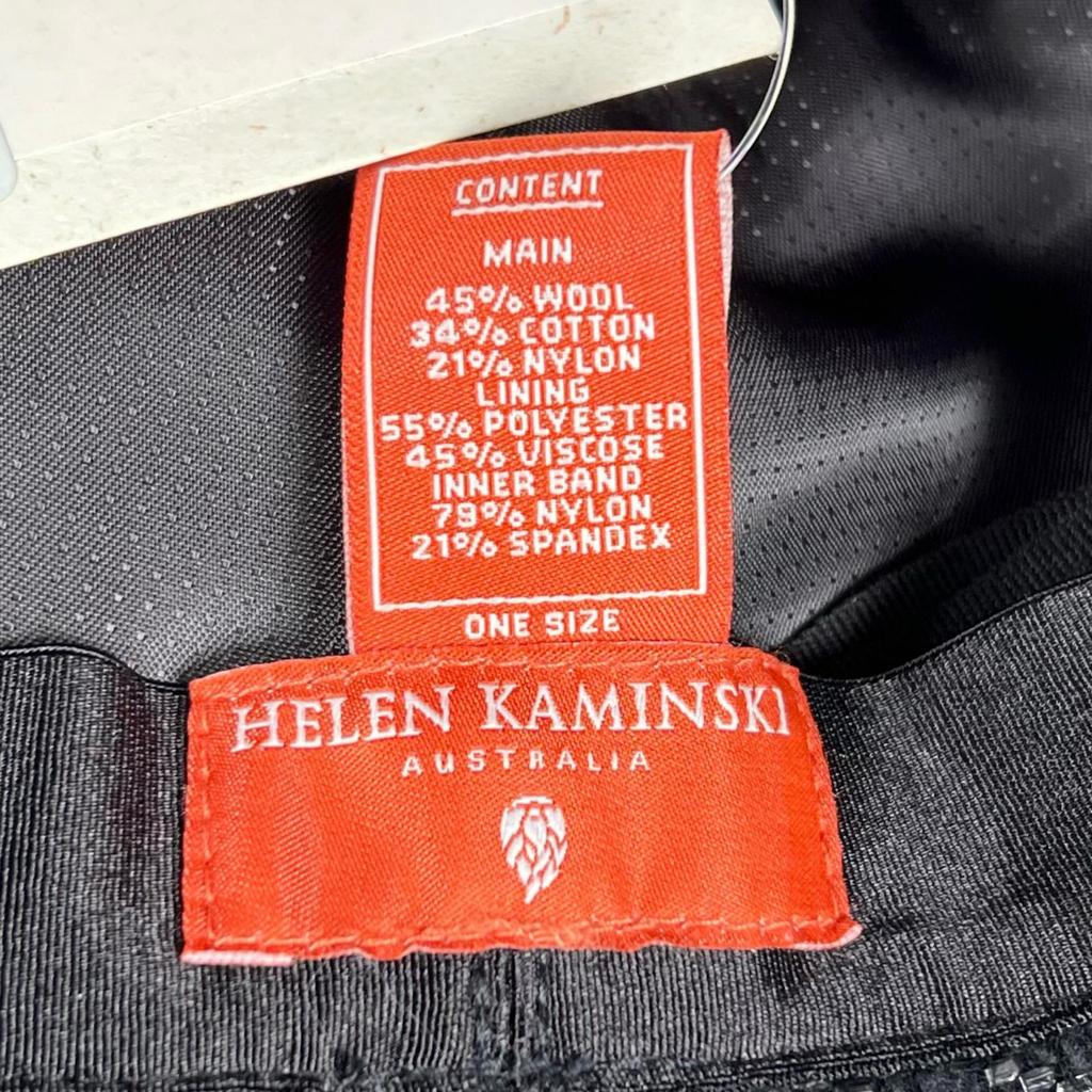 Excellent HELEN KAMINSKI Hat ABBEY Bucket Black Wool Women Used