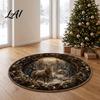 Christmas Gift for Family 3D Rug Optical Illusion Area Floor Mat Santa Claus Reindeer Bedroom Tree Pad Nutcracker Decorative Welcome Doormat Living
