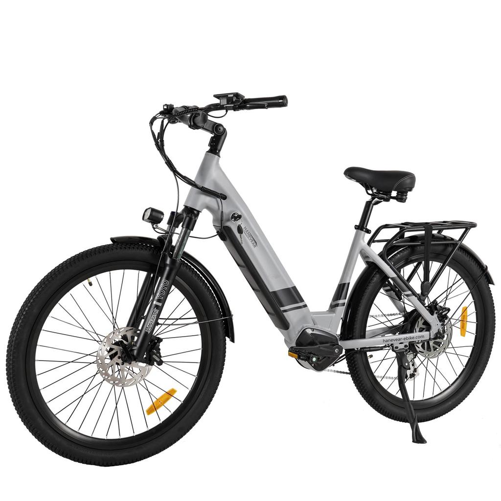 HANEVEAR YOYO Městské elektrické kolo, 500W, 48V 17Ah, 20"×2.1" plášť, Hydraulické kotoučové brzdy, Přední odpružení, Shimano 8-rychlostní CMACEWHEEL L26 E-kolo