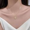 2024 High-End Light Luxury 925 Sterling Silver Chalcedony Gourd Clavicle Necklace for Women