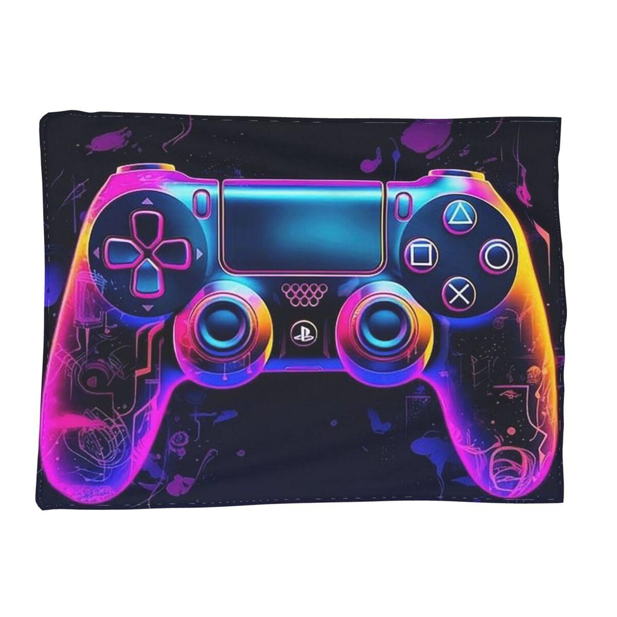 

Gamer Cartoon Game Controller Blanket Soft Warm Flannel Throw Blanket Bedspread for Bed Living room Picnic Travel Home Sofa 80x120cm