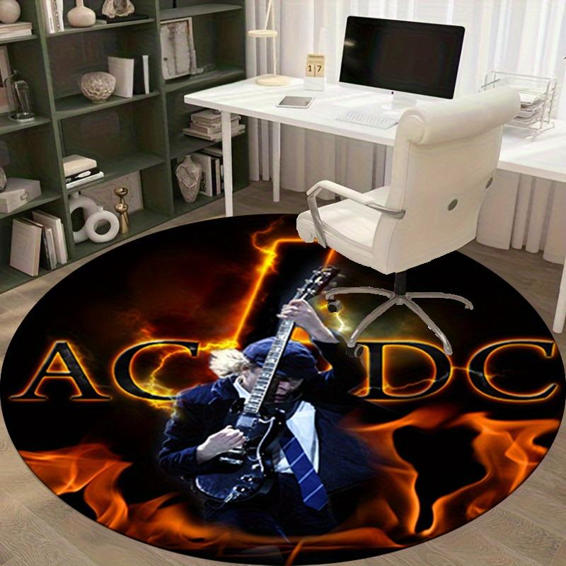 1pc AC/DC Music Band Logo Home Office Outdoor Round Carpet Gift Decorative Rug MatRC2704
